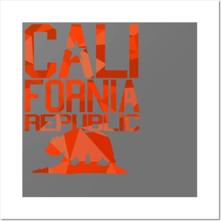 California Republic Bear (spicy red version) Posters and Art